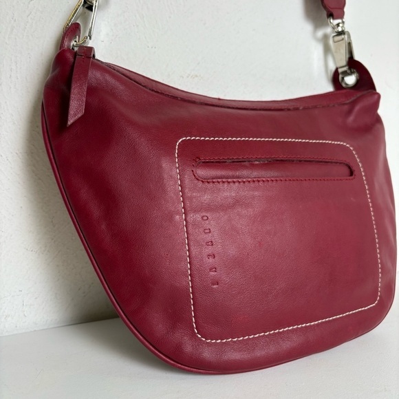 LAZARO Vintage Sporty Leather Shoulder Bag Stripe Strap Made in Argentina - Picture 9 of 16